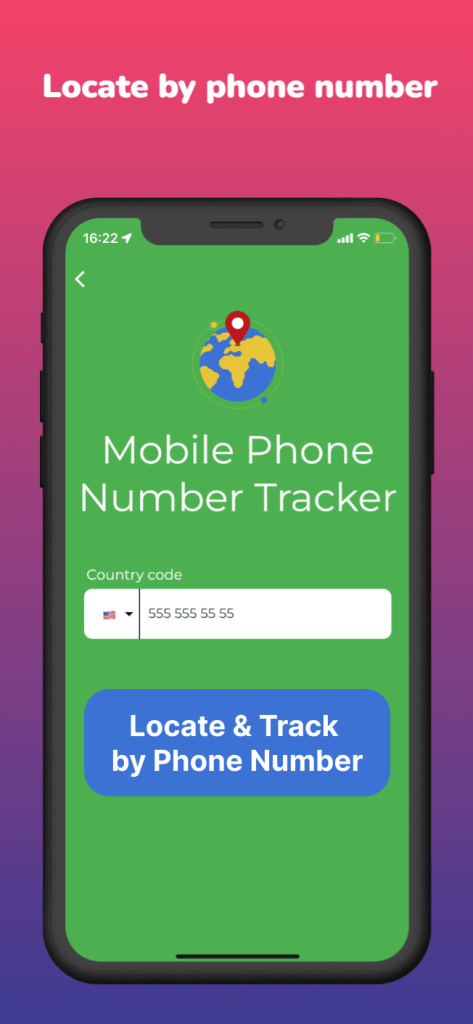 enter phone number to track