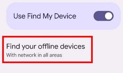 enable offline finding