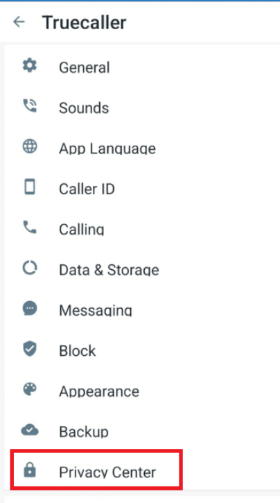 launch truecaller settings